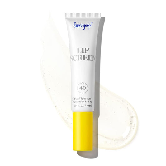 Supergoop! Lipscreen Shine SPF 40, 0.34 fl oz - Water-Resistant Clear Lip Gloss - Broad Spectrum SPF Lip Balm with Grape Seed Extract, Sunflower Seed Oil & Kelp Extract - Non-Sticky Formula