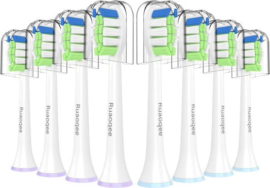 Toothbrush Replacement Heads for Philips Sonicare, Electric Replacement Brush Head Compatible with Phillips Sonic Care Toothbrush Heads C2 and All Snap-On System, 8 Pack