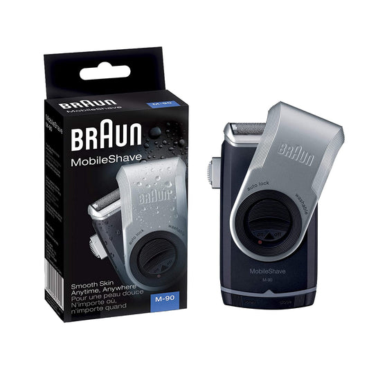Braun Pocket M90 Rasierer Stainless Steel Battery Powered Shaver
