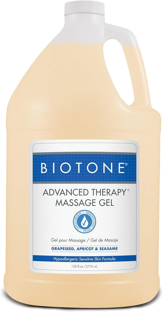 BIOTONE Advanced Therapy Massage Gel, Smooth, Silky Glide Without the Oil Feel, Ideal Workability, Nut-Oil Free, Hypoallergenic