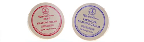 Taylor of Old Bond Street Shave Cream - 2 Pack 5.3 0z Each Choose Your Scents! (Rose and Lavender)