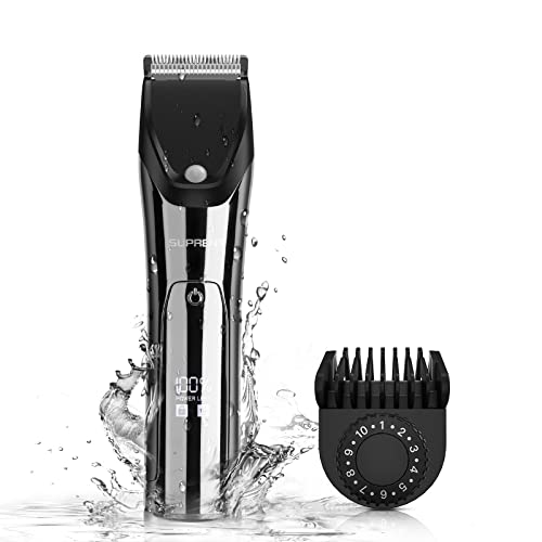 SUPRENT Body Trimmer for Men- Bikini Trimmer Women IPX7 Wet/Dry- Adjustable Ball Trimmer/Shaver- Ceramic Blade Head PubicSafe™ Tech for Men & Women- 90 Mins Battery Life