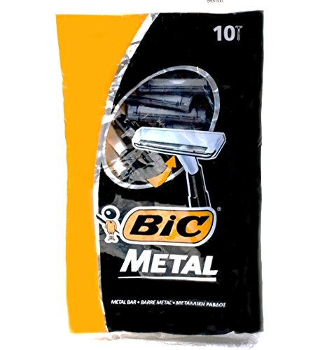Bic Metal Disposable Men's Shaving Razors, 10-Count x 10 Packs