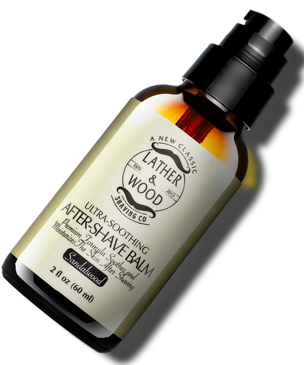 Best After-shave Balm, Sandalwood Scent, Premium Aftershave Lotion, Soothes and Moisturizes Face after shaving, Does Not Dry The Skin, Eliminates Razor Burn For A Silky Smooth Finish …