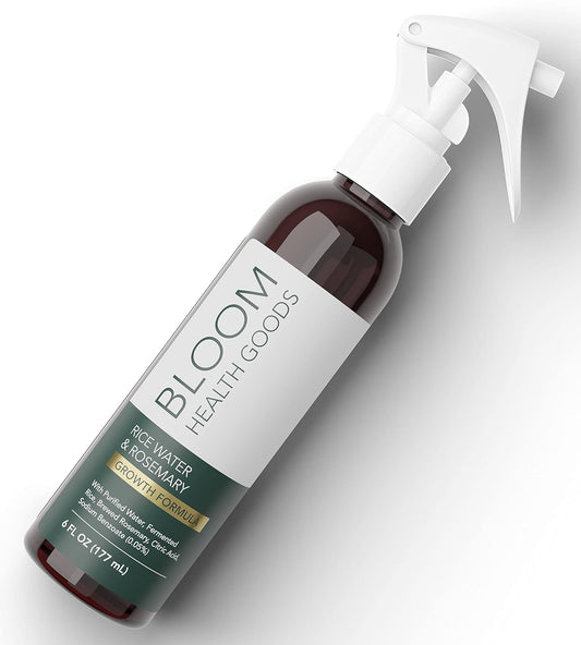 Bloom Health Goods Ð Rice Water & Brewed Rosemary Spray Ð Hair & Skin Serum Ð Strengthen, Moisturize & Thicken Naturally Ð for Dry, Oily, Flaky, Thinning, Damaged Hair Types