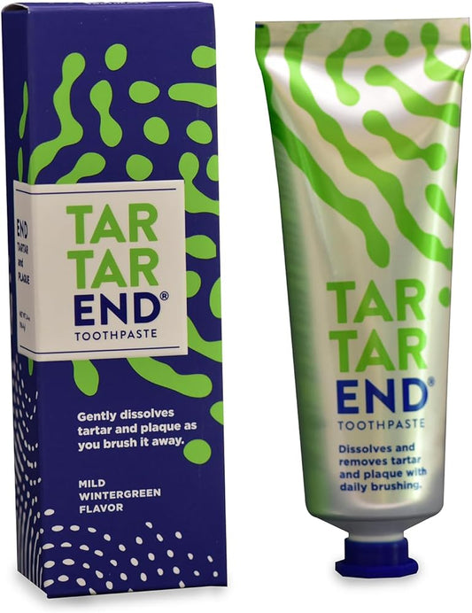 TartarEnd Toothpaste for Tartar Removal - Tartar Control Toothpaste to Remove Tartar and Plaque from Teeth at Home and Prevent Tartar and Plaque Buildup - 3.4 oz Tube, 1-Pack (Mild Wintergreen)