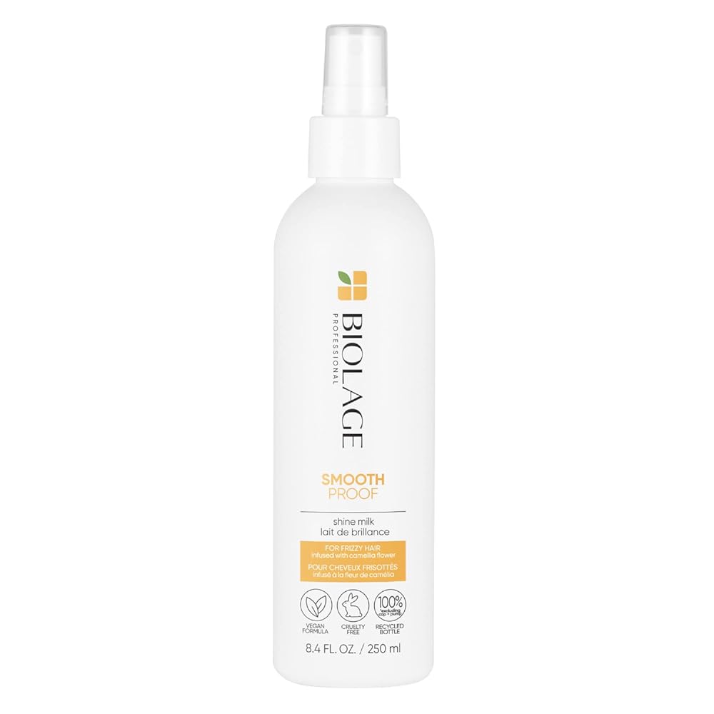 Biolage Styling Smooth Shine Milk | Lightweight Mist That Smooths Hair & Controls Frizz | For All Hair Types | Paraben-Free | Vegan | 8.45 Fl. Oz