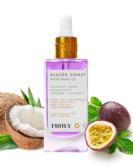 Truly Beauty Glazed Donut After Shave Oil - Razor Bumps Treatment for Women, Razor Bump and Ingrown Hair Treatment for Bikini Area - 3.1 OZ