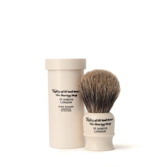 Taylor of Old Bond Street Travel Pure Badger Shaving Brush in Case